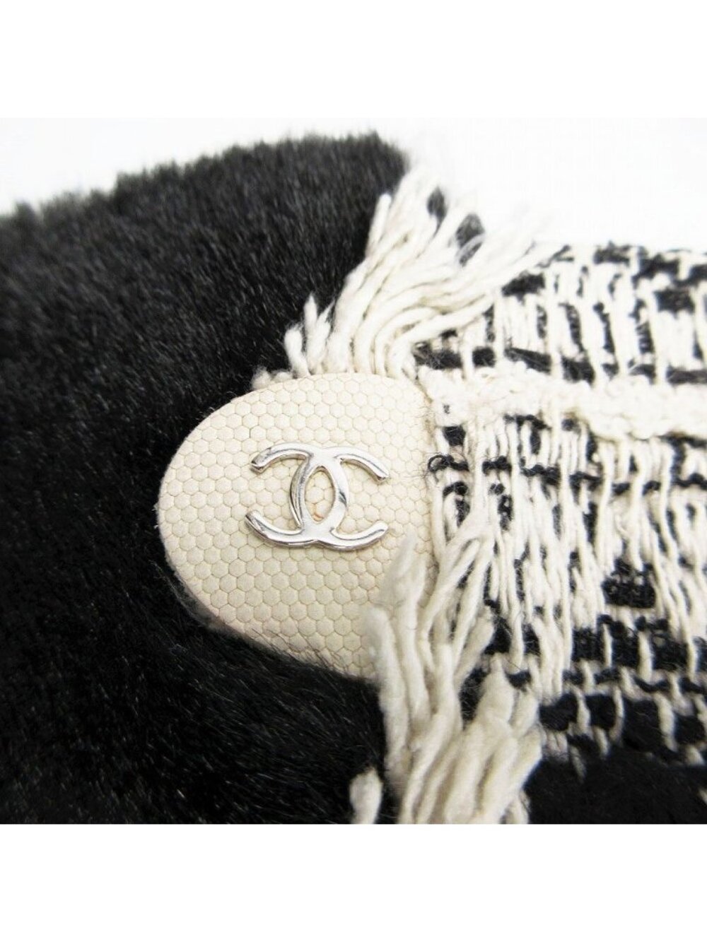 Chanel Long Boots Tweed Lapenfa CC Logo Wood Heel 35 - Picture 6 of 10